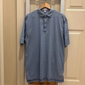 Men’s Peter Millar Crown Ease polo shirt blue size large.